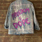 FREEDOM IS DOPE Painted Jean Jacket Rebelle Theory