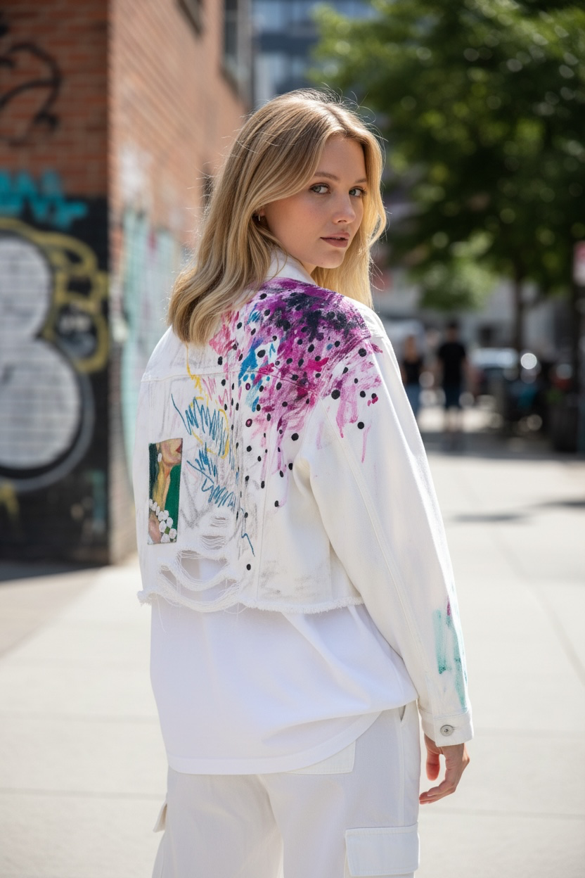 ‘Lady with beads’ jacket Rebelle Theory