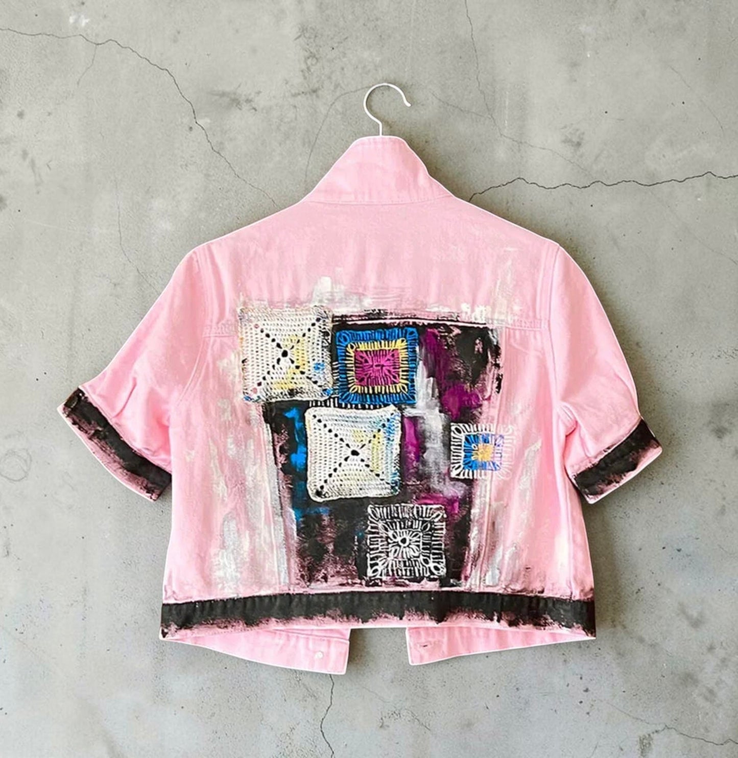 THE CROCHET Painted Jacket Rebelle Theory
