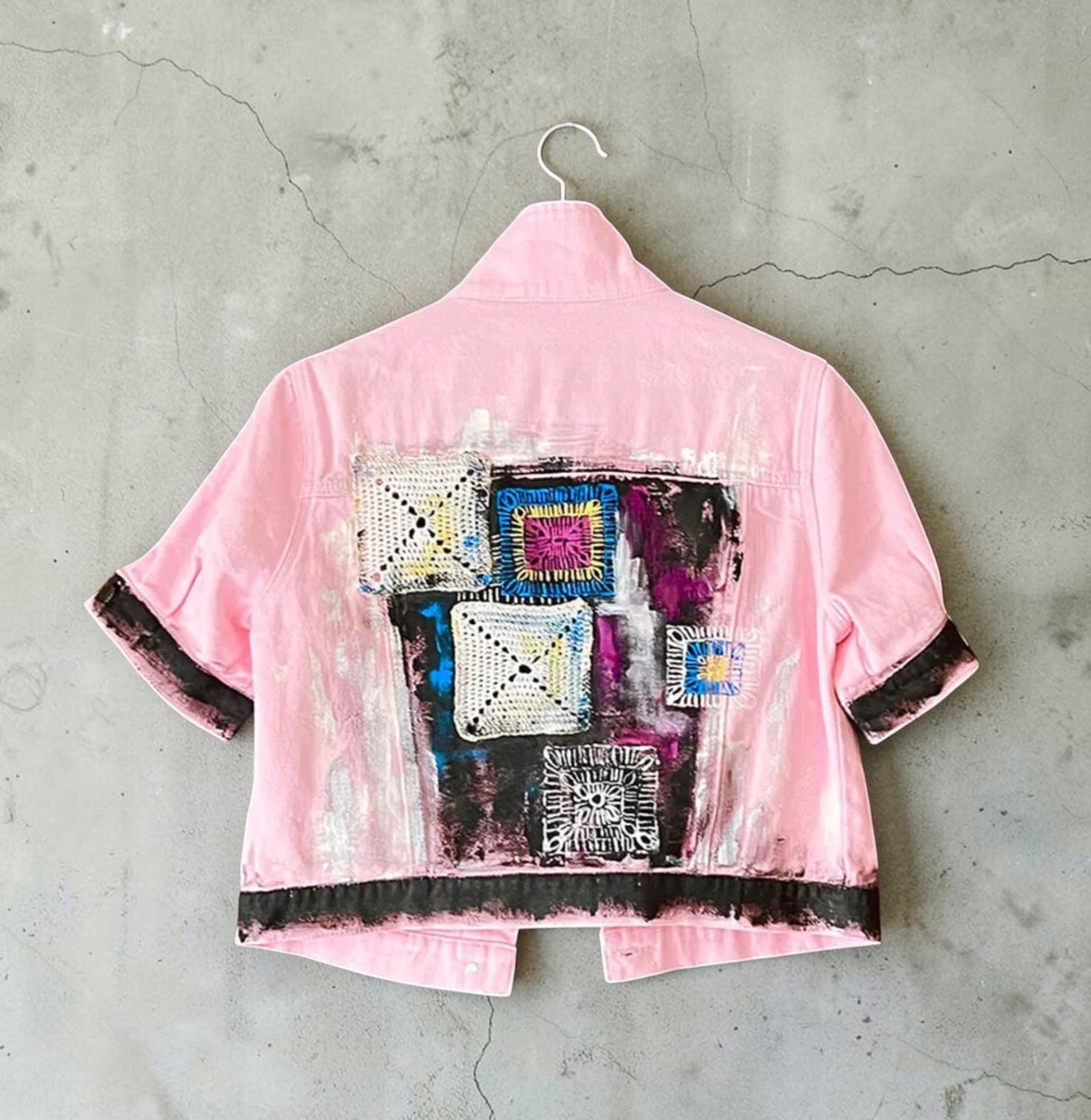 THE CROCHET Painted Jacket Rebelle Theory