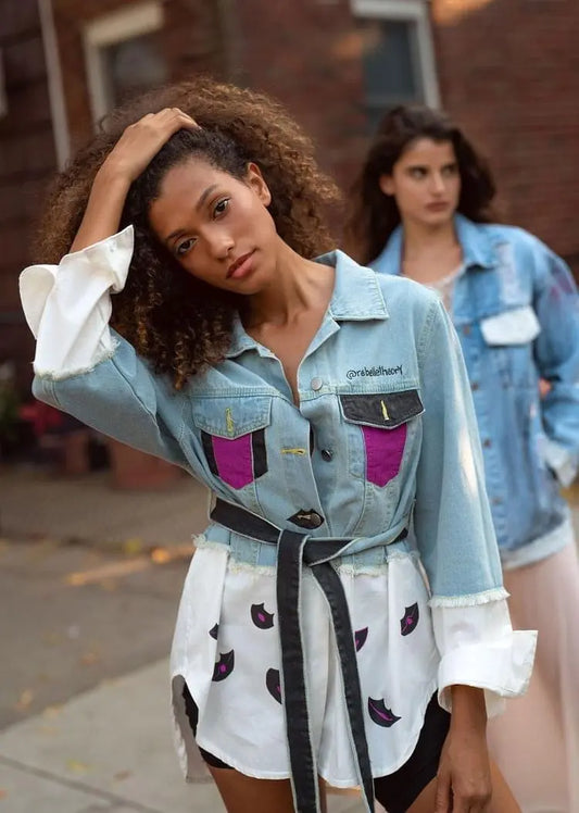 DARK LIPS Painted Denim Shirt - Rebelle Theory