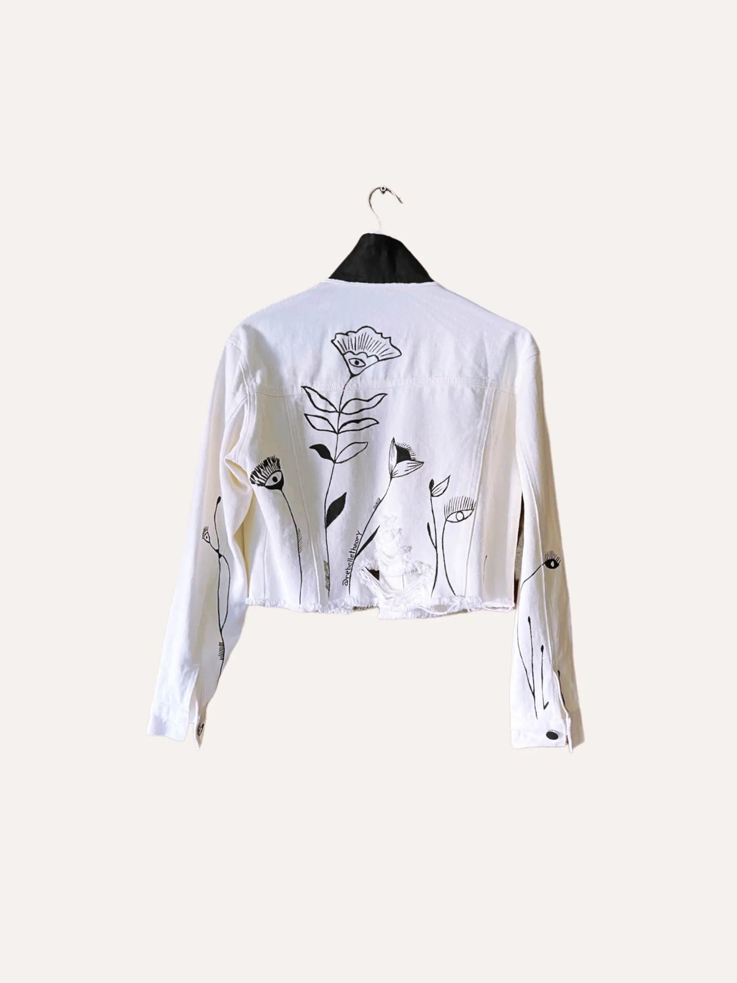 FLOWER POWER Hand Painted Jacket - Rebelle Theory