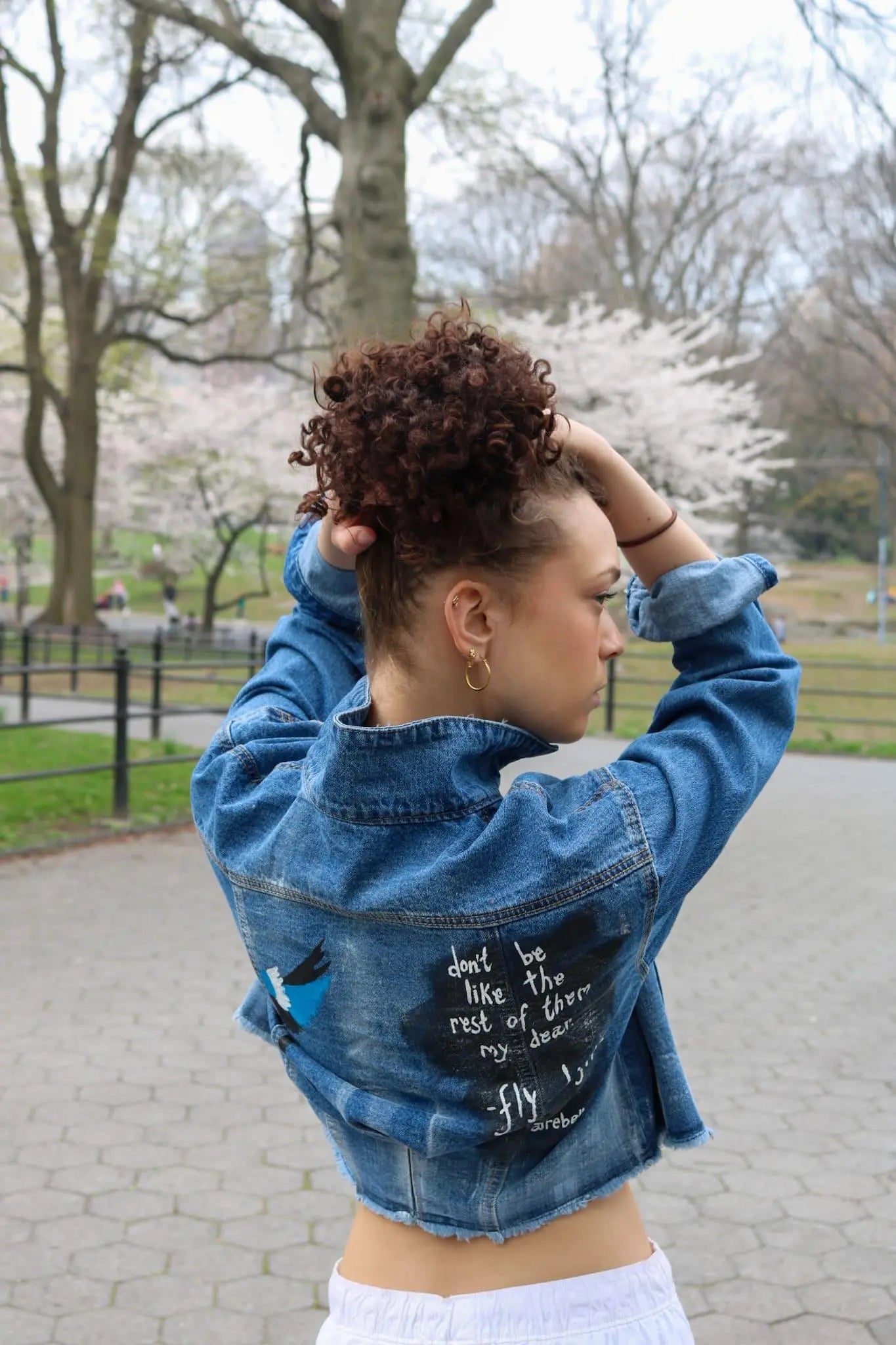 FLY HIGH Painted Jean Jacket - Rebelle Theory