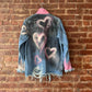 'GRAFFITI HEARTS'  Painted Denim Shirt - Rebelle Theory