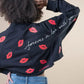 'KISSES' Painted Sweatshirt Rebelle Theory