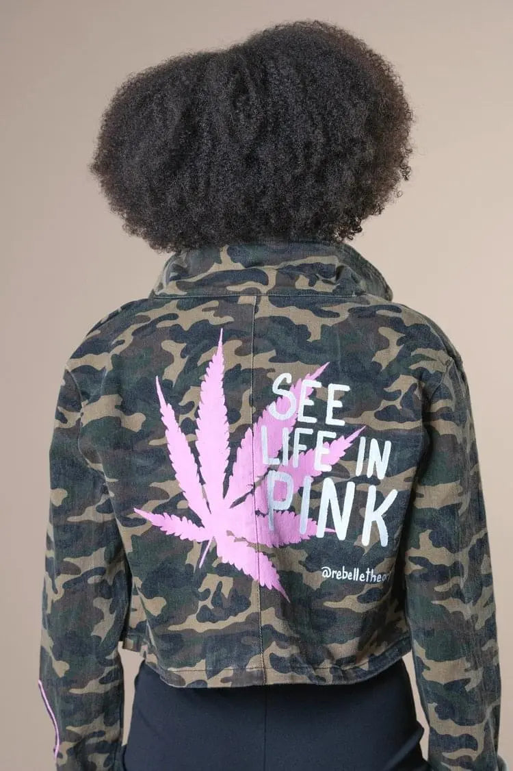 CANNABIS Painted Jacket - Rebelle Theory