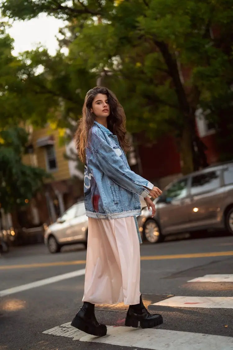 'POWER OF NOW' Denim Jacket - Rebelle Theory