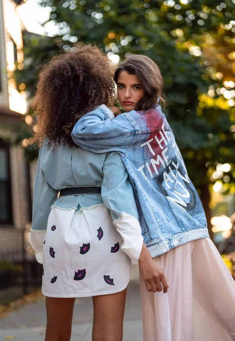 'POWER OF NOW' Denim Jacket - Rebelle Theory