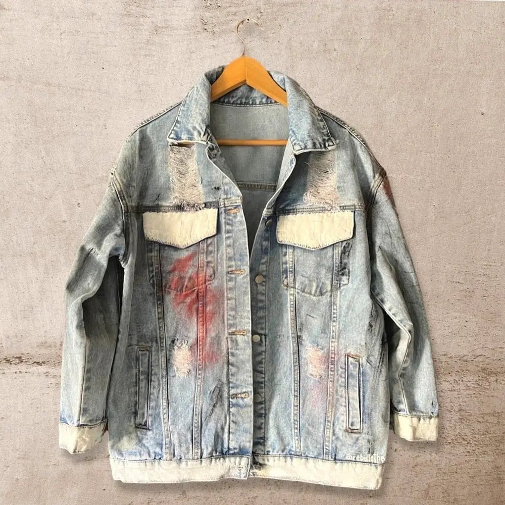 'POWER OF NOW' Denim Jacket - Rebelle Theory