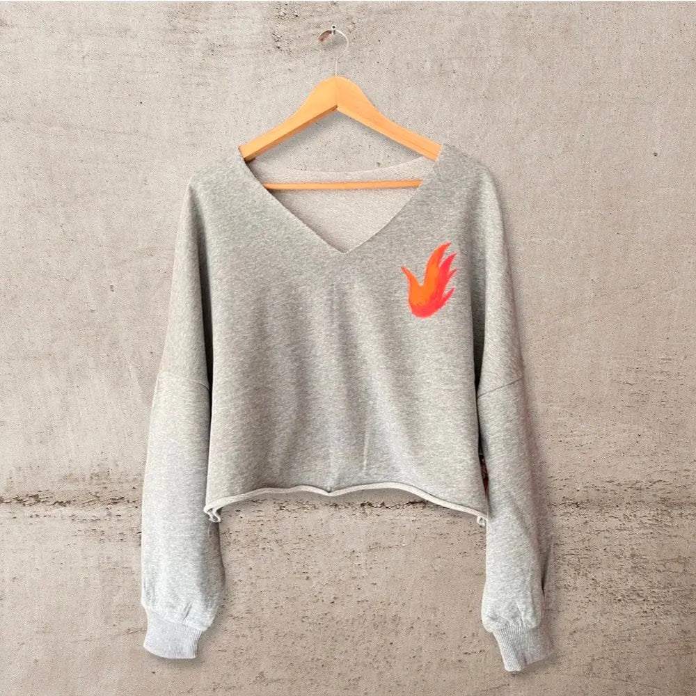 STRAIGHT FIRE Painted Sweatshirt - Rebelle Theory