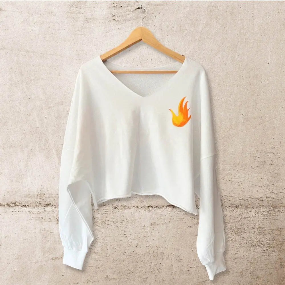 STRAIGHT FIRE Painted Sweatshirt - Rebelle Theory