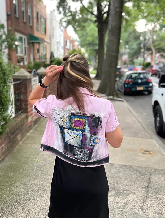 'The Crochet' Painted Jacket Rebelle Theory